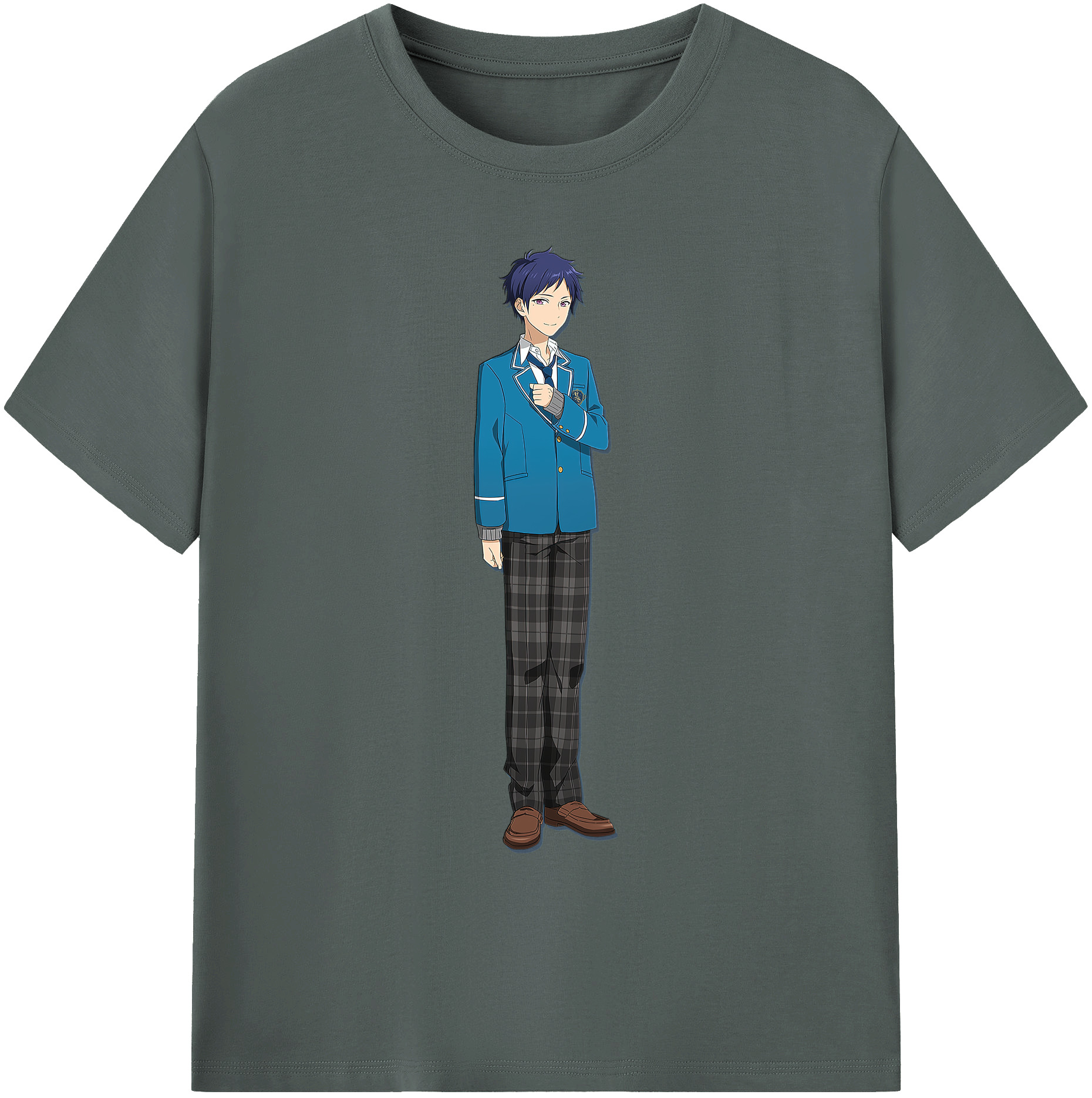 （画像用） あんさんぶるスターズ! Ensemble Stars 綿100％ メンズ半袖Tシャツ｜肌触りやわらか＆通気性